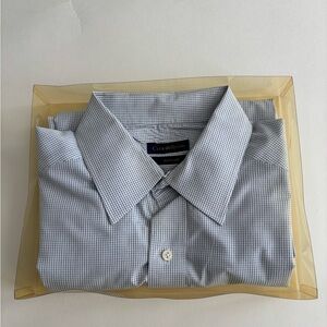 Men’s clubroom shirt, white black jacket size 16 1/2